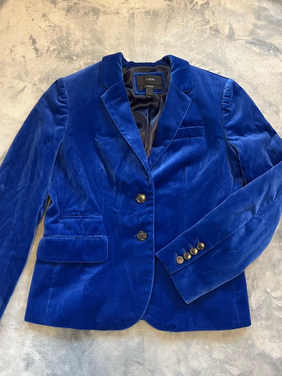 J. Crew Jackets & Blazers - J.Crew Royal Blue Velvet Blazer